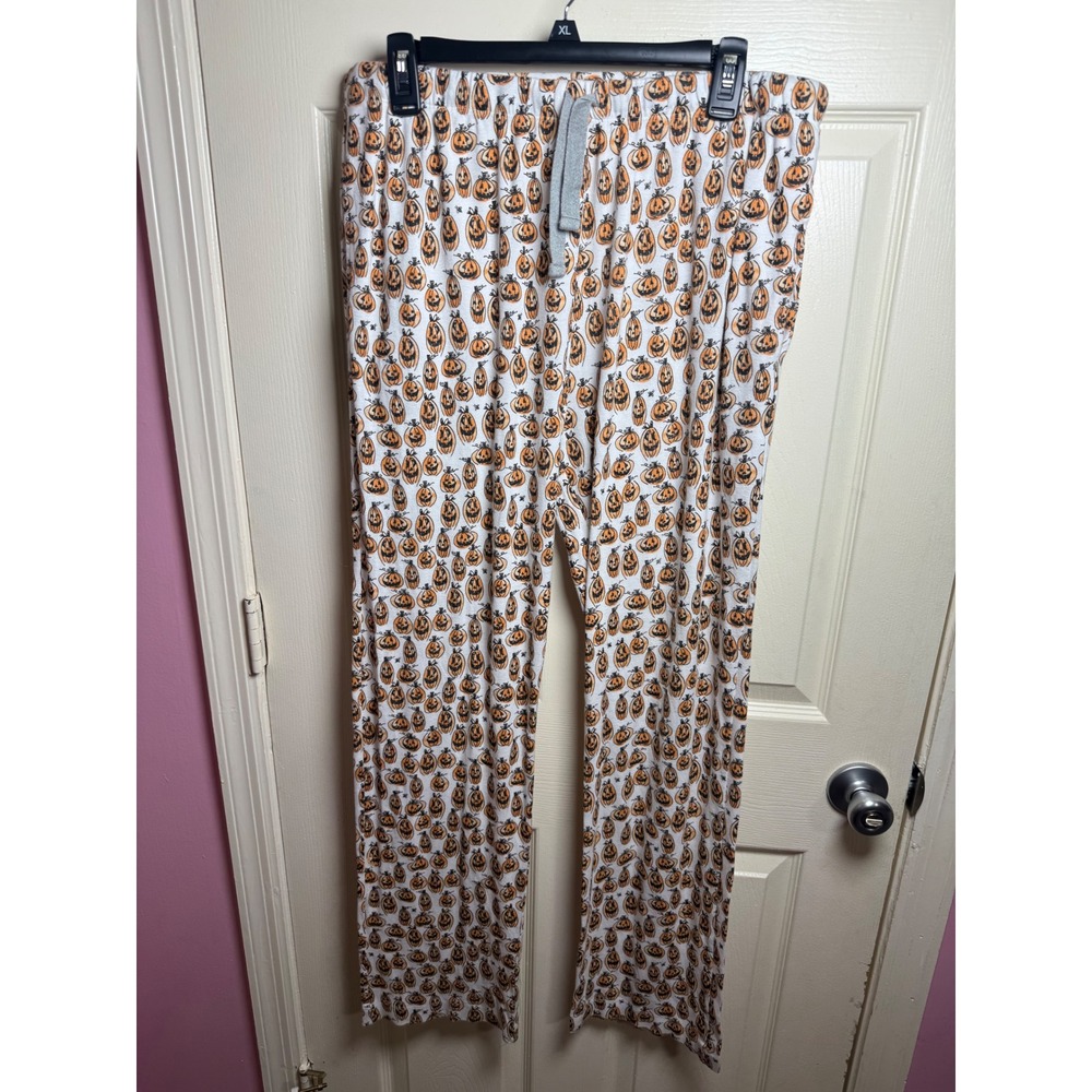 Burt's Bees Baby Womens Organic Cotton Pumpkin Halloween Pajama Pants Large